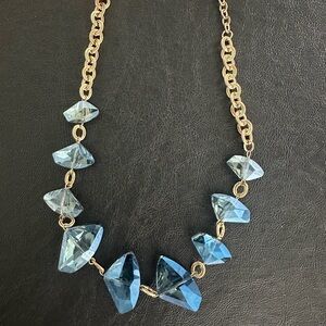 Elegant Blue Crystal Necklace